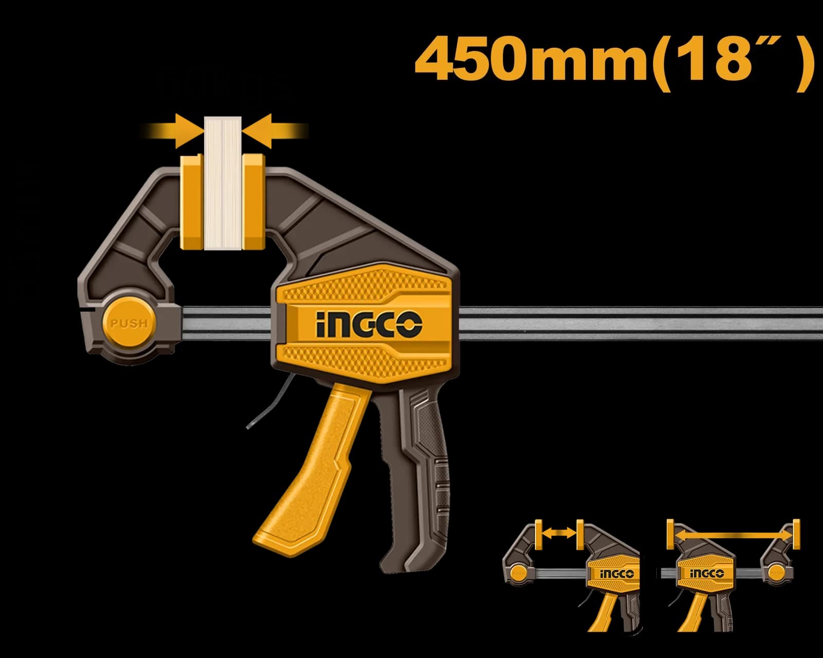 Струбцина быстрозажимная HQBC01603 INGCO INDUSTRIAL