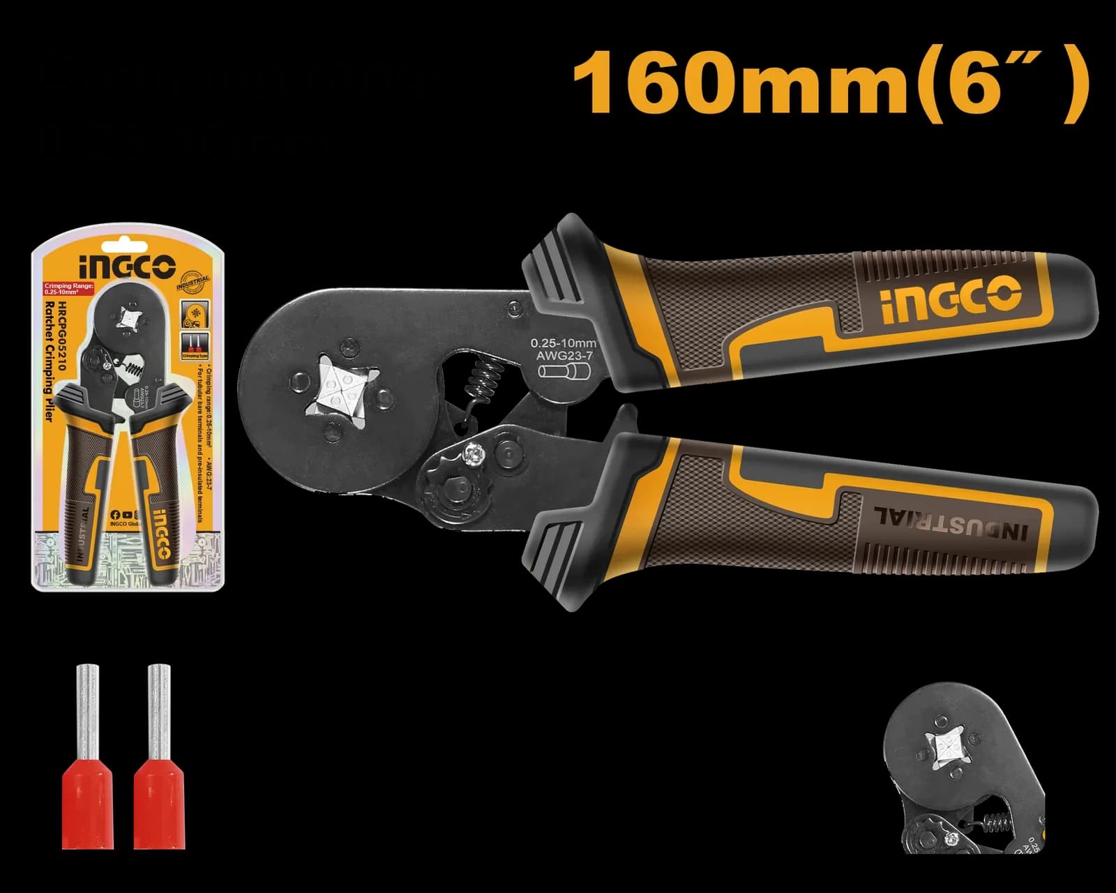 Клещи HRCPG05210 INGCO, блистер INDUSTRIAL