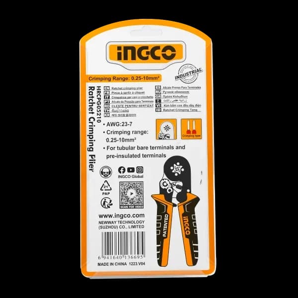 Клещи HRCPG05210 INGCO, блистер INDUSTRIAL