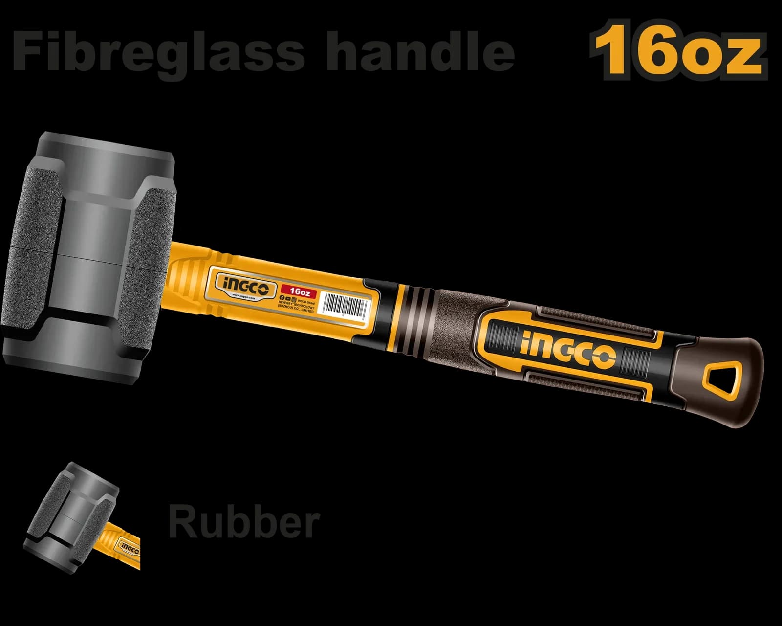 Киянка резиновая HRUH8816 INGCO SUPER