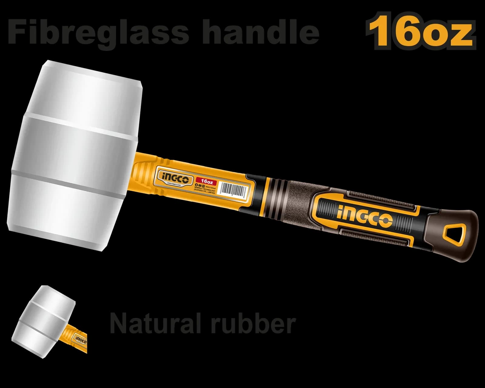 Киянка резиновая HRUH8916 INGCO INDUSTRIAL