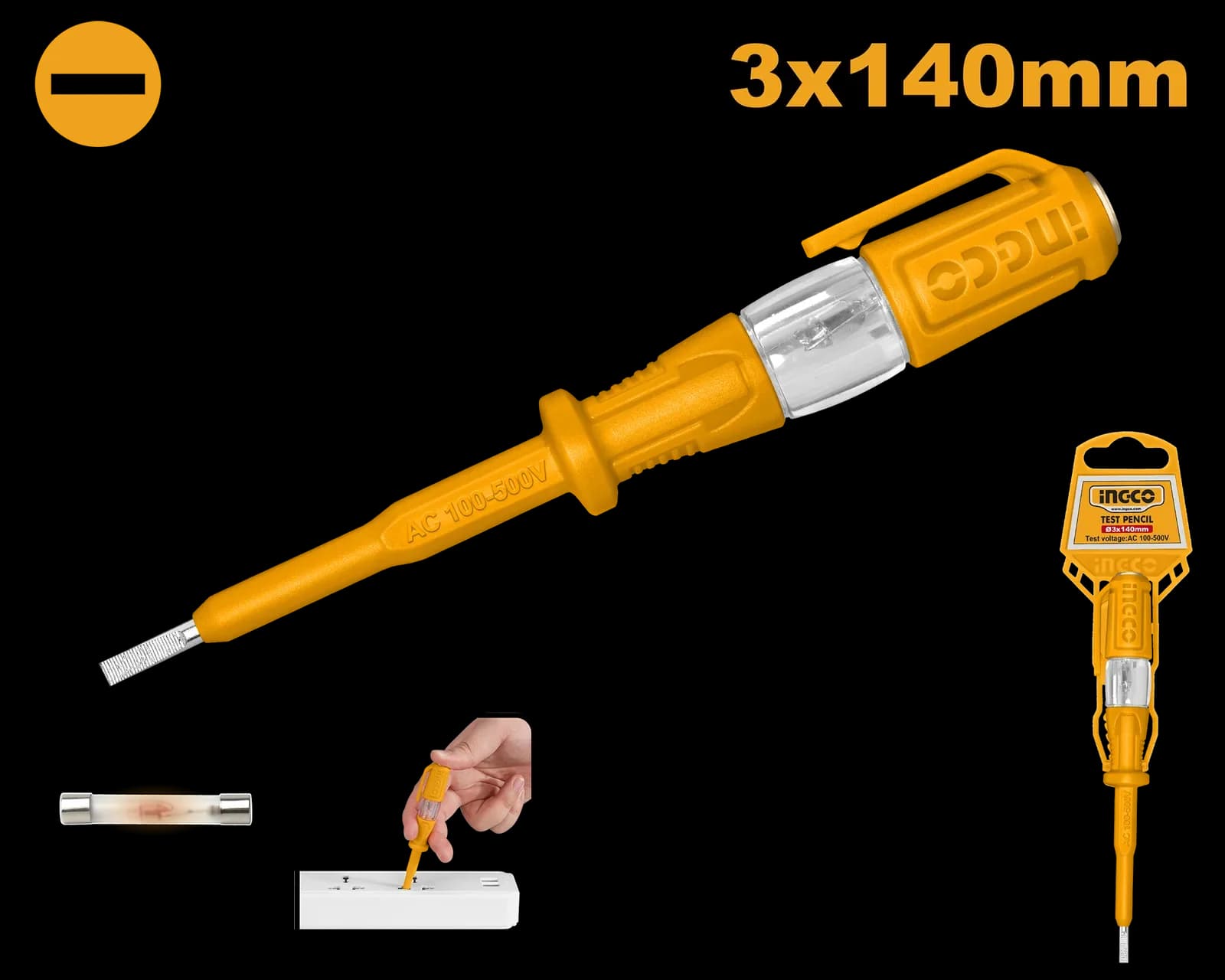 Отвертка индикаторная HSDT1408 INGCO SUPER