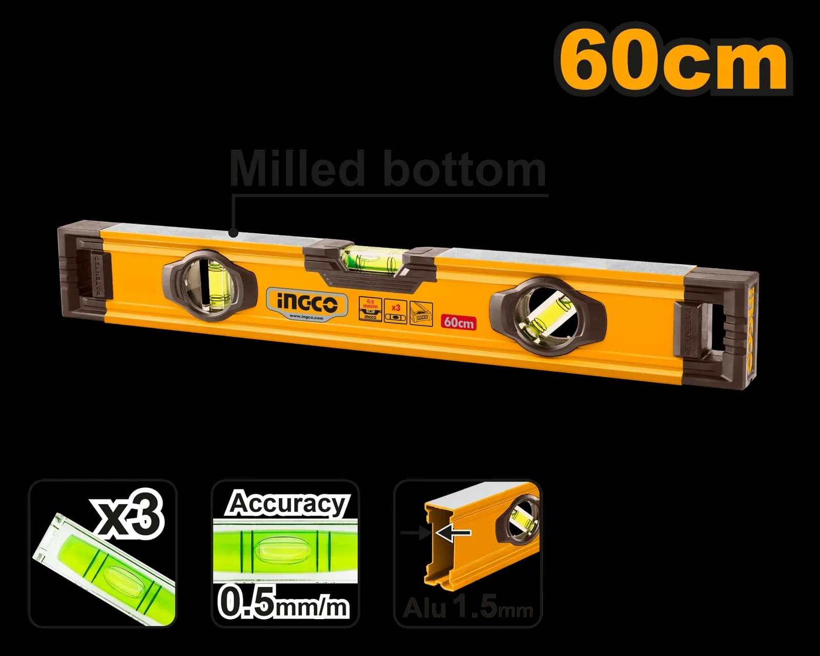 Уровень HSL08060 INGCO