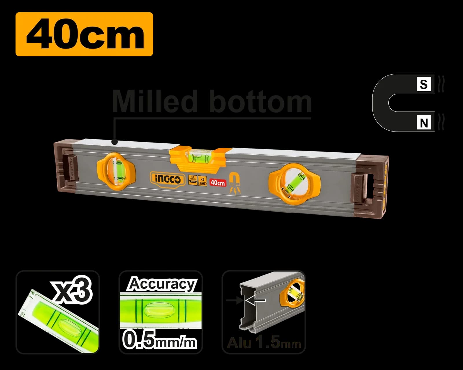 Уровень HSL38040M INGCO INDUSTRIAL