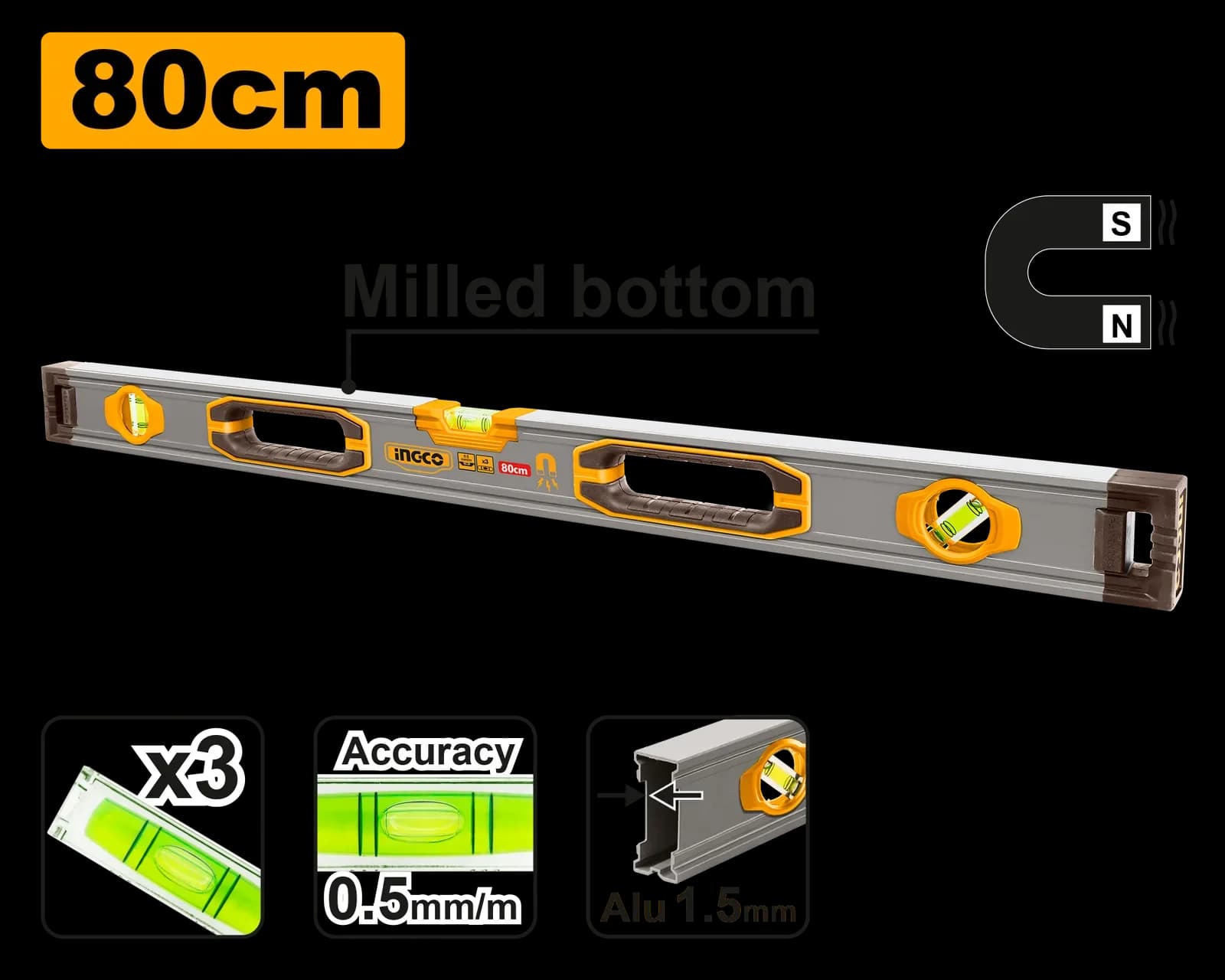 Уровень HSL38080M INGCO INDUSTRIAL
