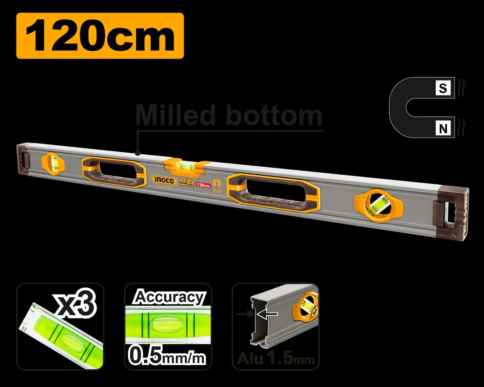 Уровень HSL38120M INGCO INDUSTRIAL