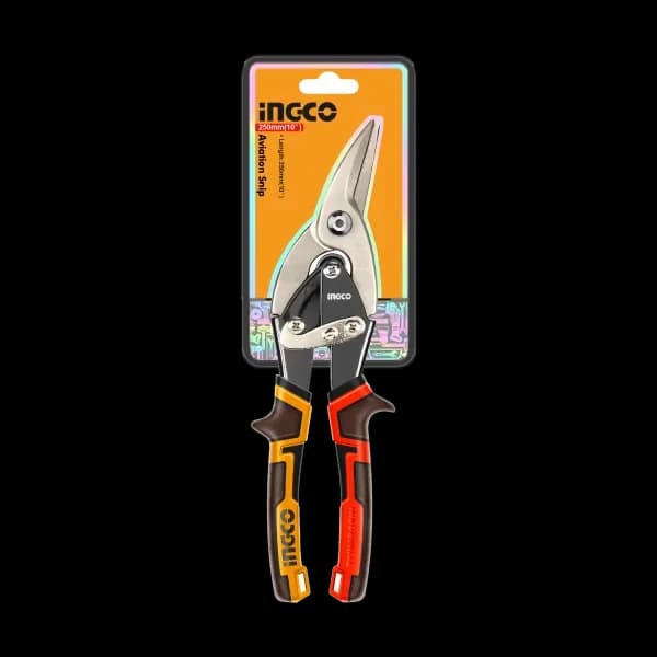 Ножницы по металлу HTSN0110L INGCO, блистер INDUSTRIAL