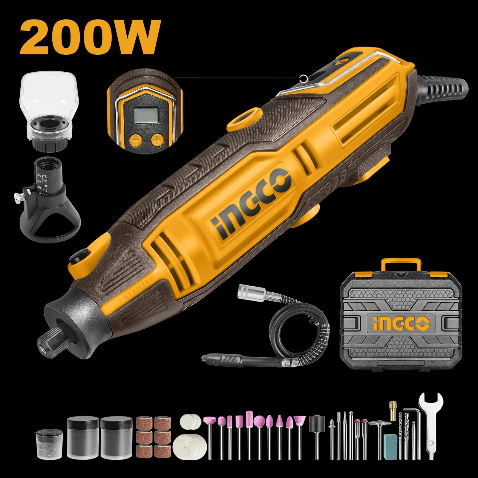 Гравер MG2008 200Вт, INGCO