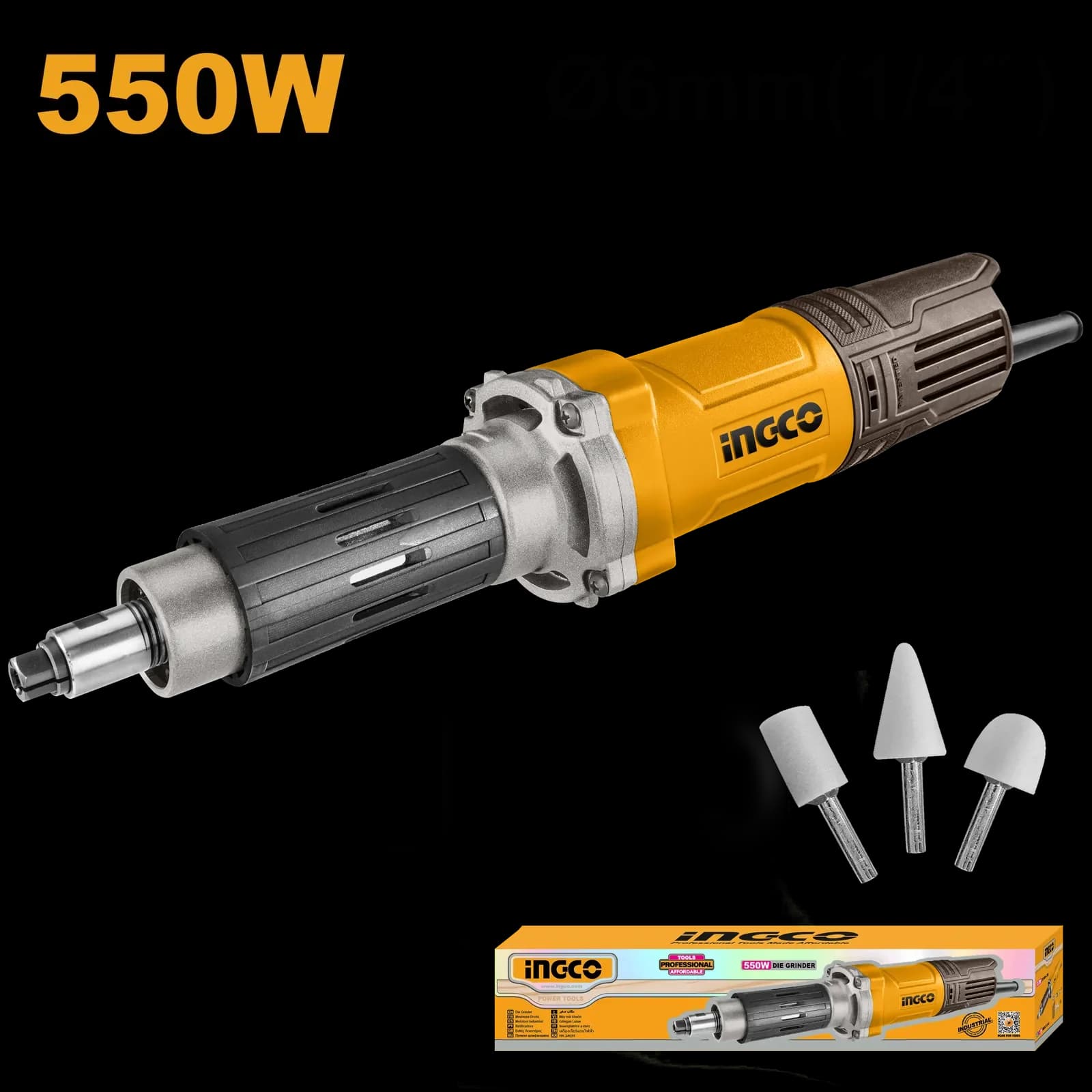 Машина прямошлифовальная PDG5501 550Вт, INGCO
