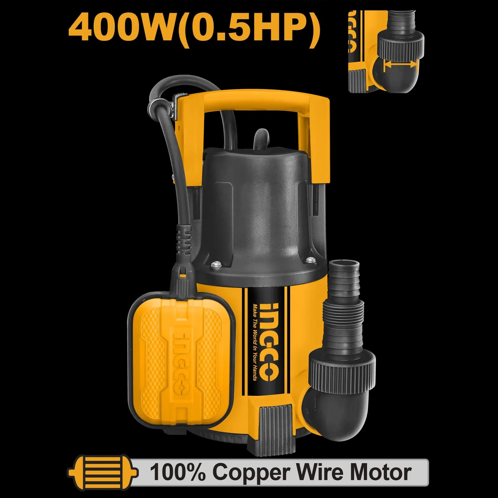 Насос погружной SPC4008 400Вт INGCO SUPER
