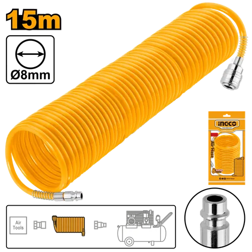 Шланг для компрессора спиральный AH1151 INGCO SUPER