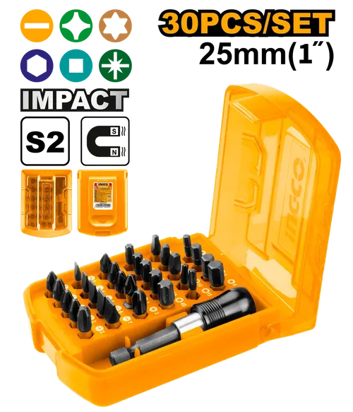 Набор бит ударных 30 шт AKSD68303 150мм INGCO INDUSTRIAL