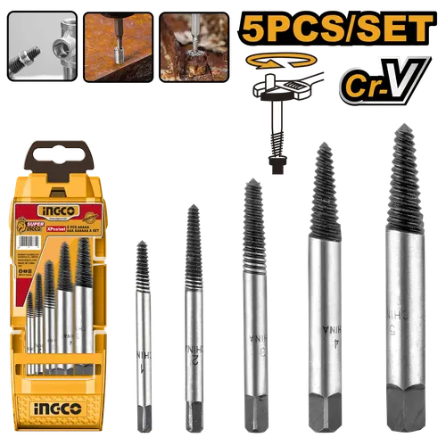 Набор экстракторов для болтов ASE008 5шт INGCO INDUSTRIAL