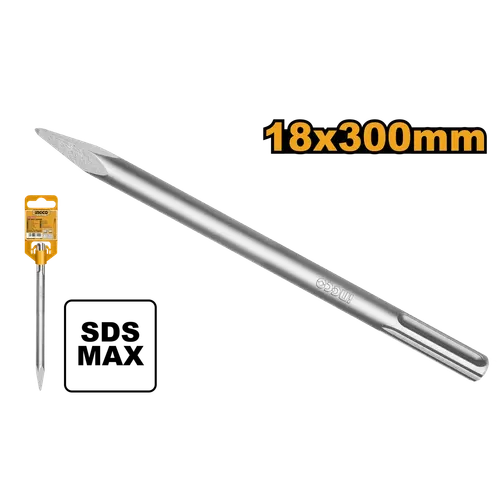 Зубило пикообразное DBC0212801 SDS max 18х300мм INGCO INDUSTRIAL