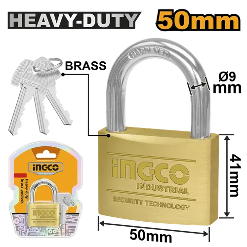 Навесной замок DBPL0502 INGCO, блистер INDUSTRIAL