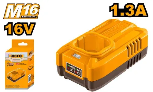 Зарядное устройство FCLI1613, 1,3А, M16, INGCO, коробка INDUSTRIAL