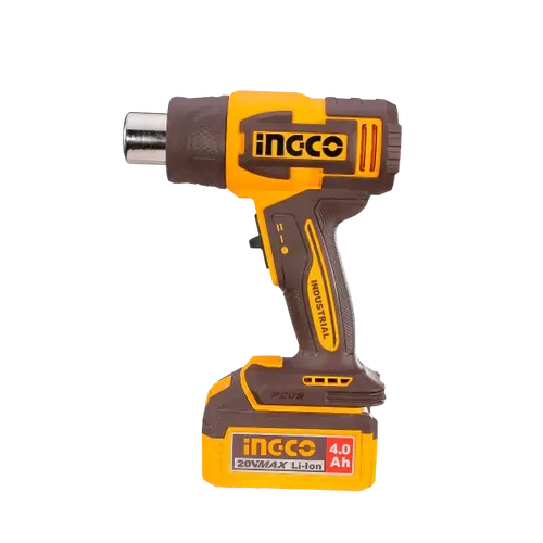 Фен технический HGLI2008, акк, 300/580°C, P20S(20В) INGCO, без АКБ и ЗУ, коробка INDUSTRIAL