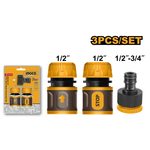 Набор соединителей для шлангов HHCS03122 3шт INGCO INDUSTRIAL