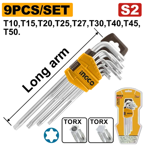 Набор шестигранников TORX HHK13091 INGCO INDUSTRIAL