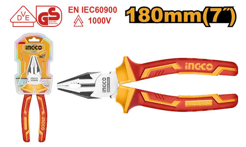 Плоскогубцы диэлектрические HICP28188 INGCO, блистер INDUSTRIAL