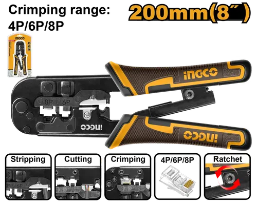 Клещи HMPCN2468R INGCO, блистер