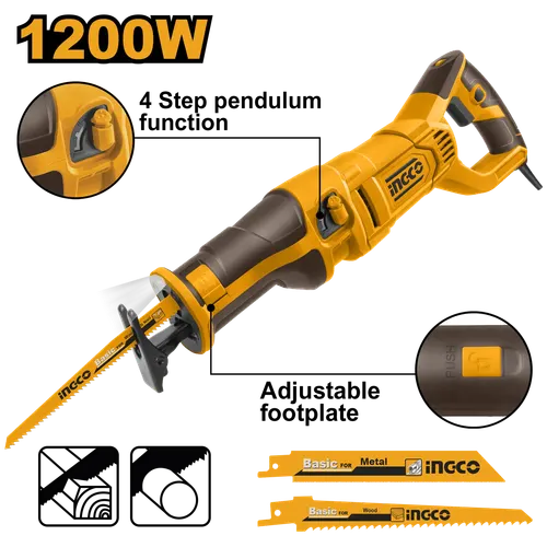 Пила сабельная RS12001 1200Вт INGCO