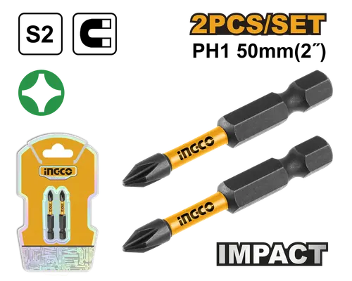 Биты ударные 2шт SDBIM71PH150 50мм INGCO INDUSTRIAL