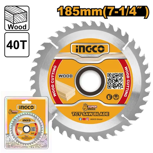 Диск пильный по дереву TSB118515 185мм 40Т INGCO, блистер INDUSTRIAL